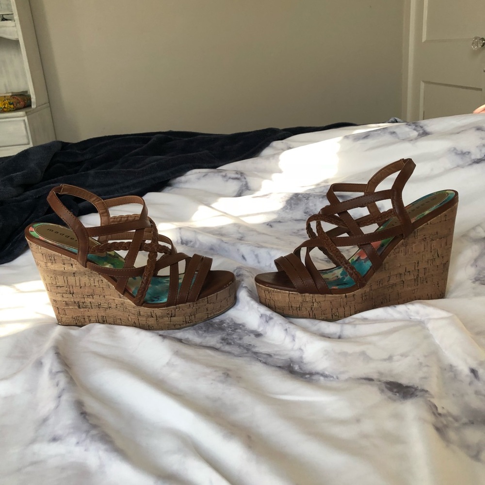 Madden Girl Brown Wedges - 7.5